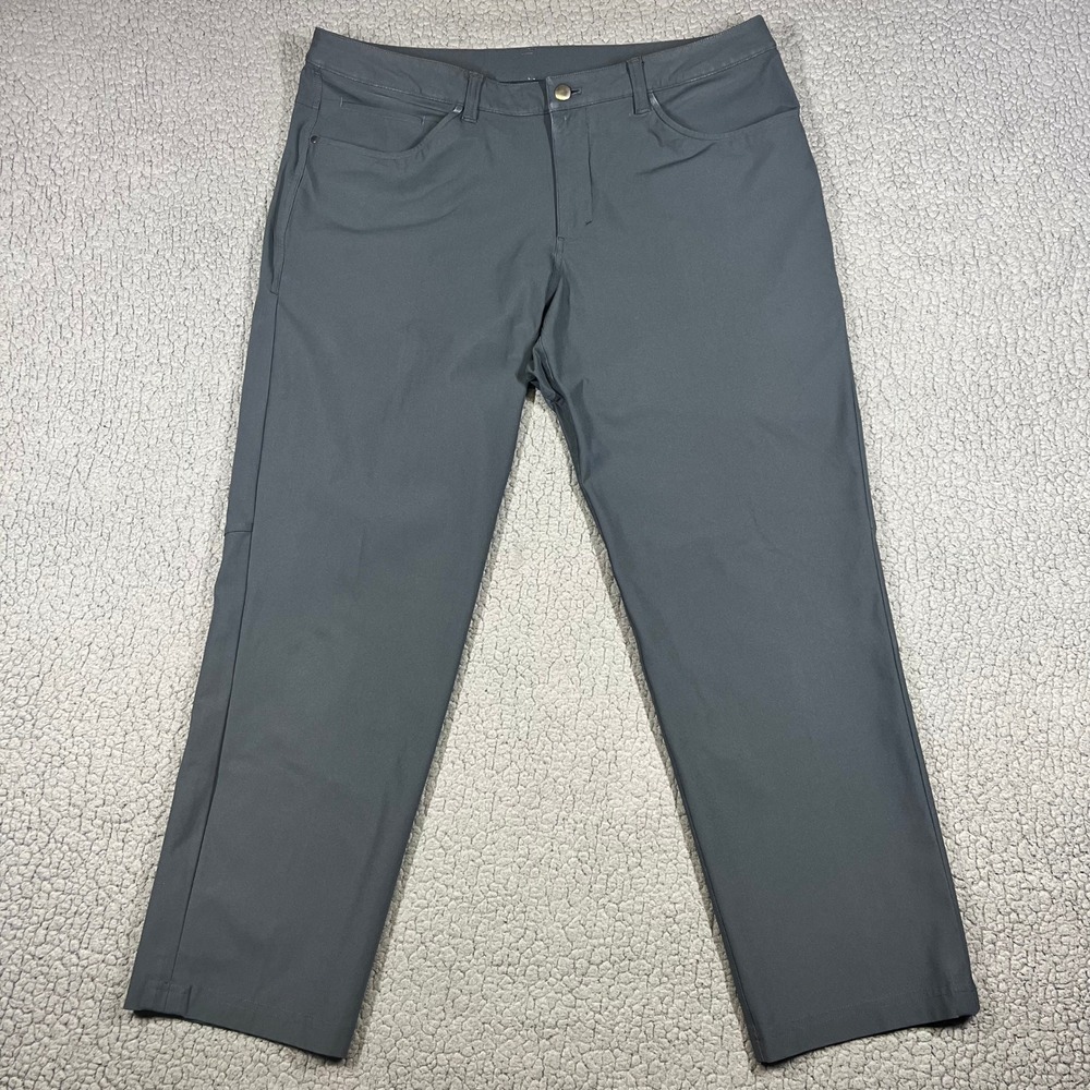 Lululemon ABC Pant Slim 36 Gray Warpstreme Five Pocket Trousers M5426S